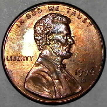 1996-D-Lincoln-Memorial-Cent-With-Nice-Lathe-Lines-Found-CRH!-2nd-Example